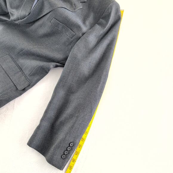 Vintage Franco Lanzetti Silk Wool Tailored Tweed Suit Jacket Men's 54R - Picture 10 of 10